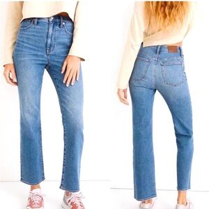 Madewell Petite Slim Demi-Boot Jeans in Medium Wash New,, Size 33P